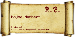 Majsa Norbert névjegykártya