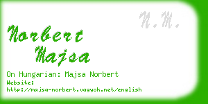 norbert majsa business card